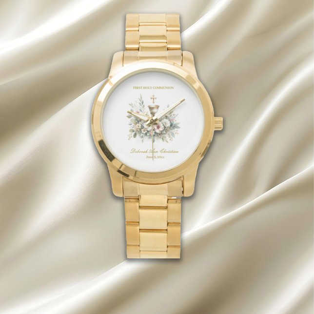 Relógio Floral Chalace Primeira Comunhão Para Ela (Criador carregado)