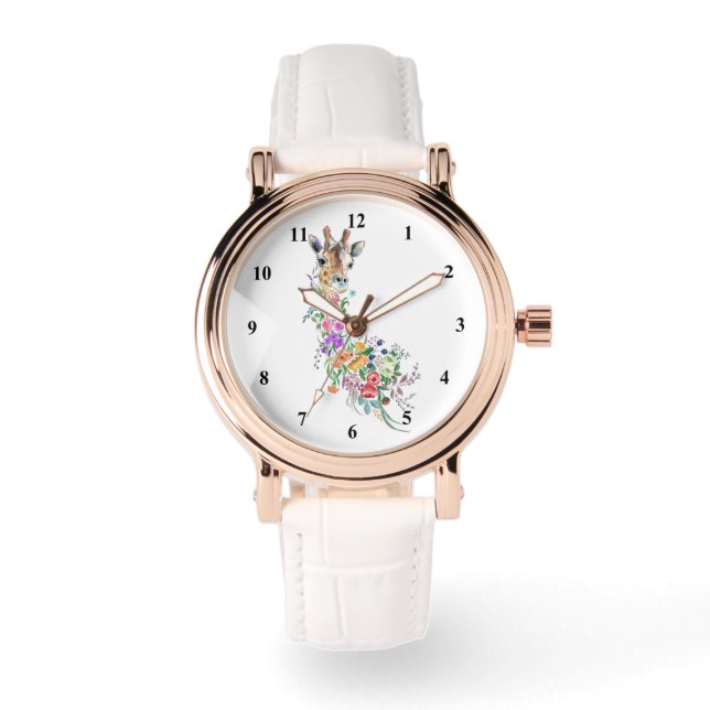 Relógio Floral Giraffe Watch (Frente)
