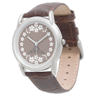 Relógio Floral Minimal Watch | Elegant Neutral Wrist Watch