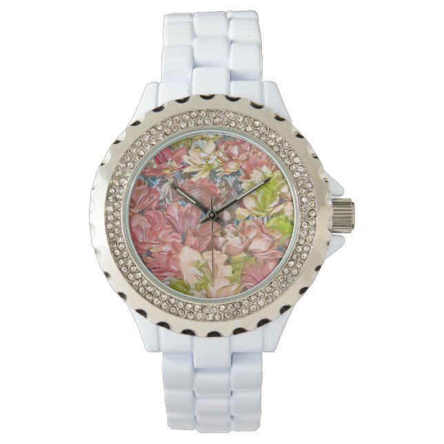 Relógio Floral White Watch w/ Beaufect (Frente)