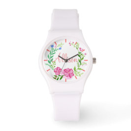 Relógio Floral Wreath Personalizado