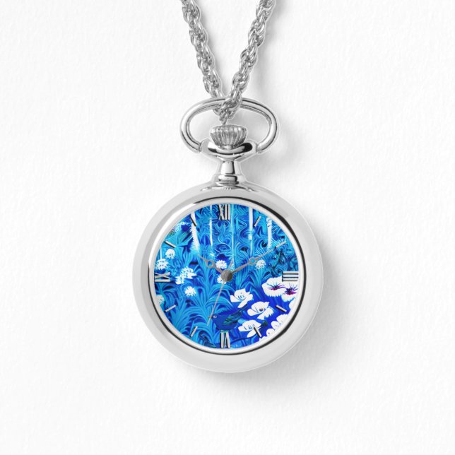 Relógio Floresta Fantástica com Flores e Pássaros (Frente)