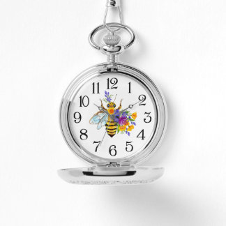 Relógio Flower bee with wild plants