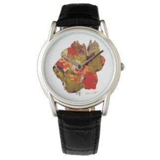 Relógio Flower collagraph art watch
