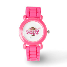 Relógio Flower Girl Cowgirl Watch (Coleção Rosa)