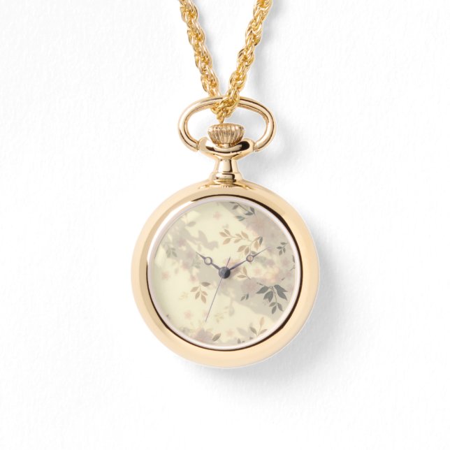 Relógio Folhas, Sombras e Pequenas Flores (Frente)