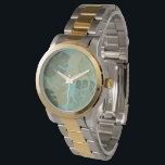 Relógio Folhas Tropicais<br><div class="desc">"Faded Tropical Leaves II" de Jade Reynolds. Apresenta uma coleção de folhas tropicais num design desbotado.</div>