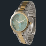 Relógio Folhas Tropicais<br><div class="desc">"Faded Tropical Leaves II" de Jade Reynolds. Apresenta uma coleção de folhas tropicais num design desbotado.</div>