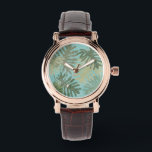 Relógio Folhas tropicais desbotadas<br><div class="desc">"Faded Tropical Leaves I" de Jade Reynolds. Apresenta uma coleção de folhas tropicais num design desbotado.</div>