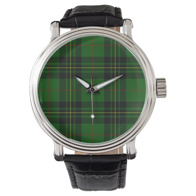 Relógio Forbes tartan green xadrez preta (Frente)