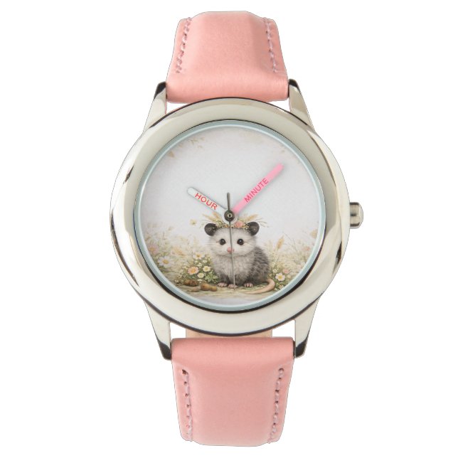 Relógio Forest friend woodland opossum  (Frente)