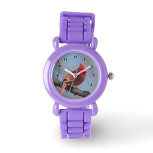 Relógio Foto bonito do Cardinal Vermelho