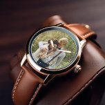 Relógio Foto de Monograma Elegante<br><div class="desc">Monograma elegante e design de foto personalizada personalizada para aniversários de casamento, graduações, Dia de os pais, Natal e muito mais!</div>