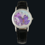 Relógio Foto de um Bonito Primavera-Crocus Roxo<br><div class="desc">Um relógio com uma fotografia adorável de um vidro de dentro de roco roxo escuro. Uma flor roxa leve está presente no fundo.</div>