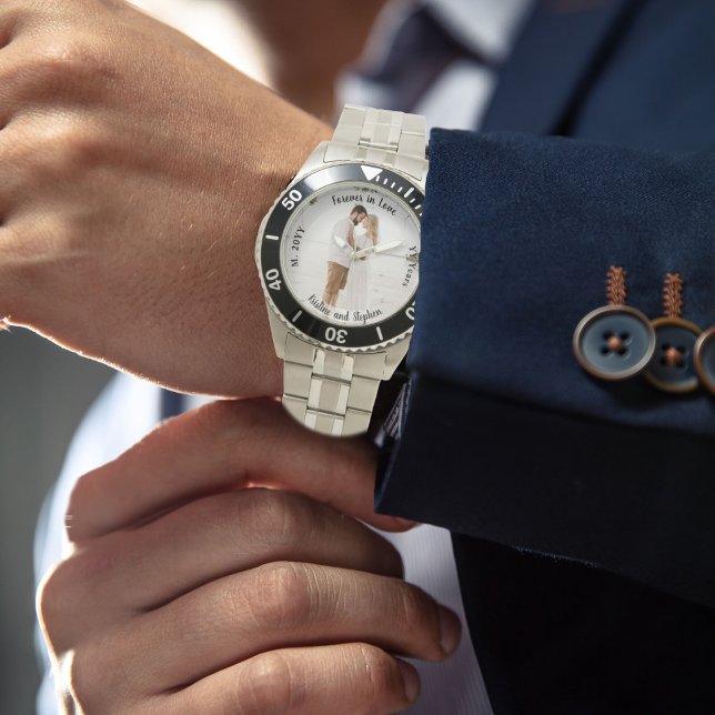 Relógio Foto do Aniversário do Casamento do Amor (Criador carregado)