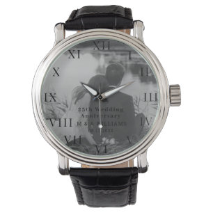 Relógio Foto Moderna do Aniversário de Casamento 25 50