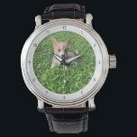 Relógio Foto Personalizada De Cão Adicionar Sua Própria Fo<br><div class="desc">Personalize com a fotografia do seu próprio cão neste relógio de estimação personalizado para um presente fofo personalizado. Um belo relógio personalizado para um dono de filhote imortalizar o seu amor pelo seu novo filhote.</div>