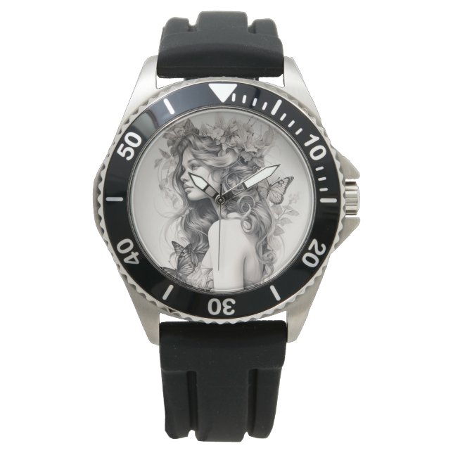 Relógio Foto personalizada e nome Hoodie personalizado (Frente)