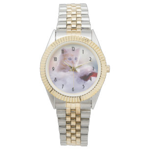 Relógio Fotografia de Kitten de Natal