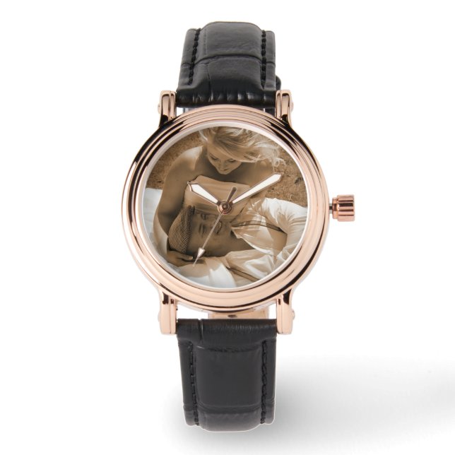 Relógio Fotografia personalizada com atenção para o presen (Frente)