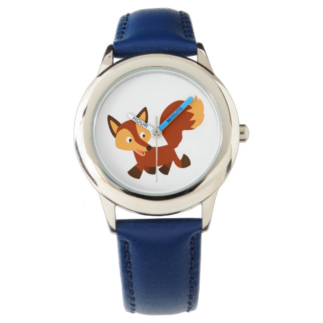 Relógio Fox Watch de cartoon feliz (Frente)