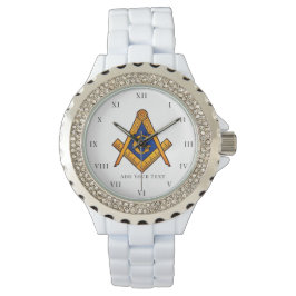 Relógio Freemason Ladies Night Square Compass Masonic Gift