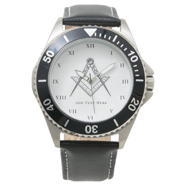 Relógio Freemason Square e Compass Charity Masonic Watch (Frente)