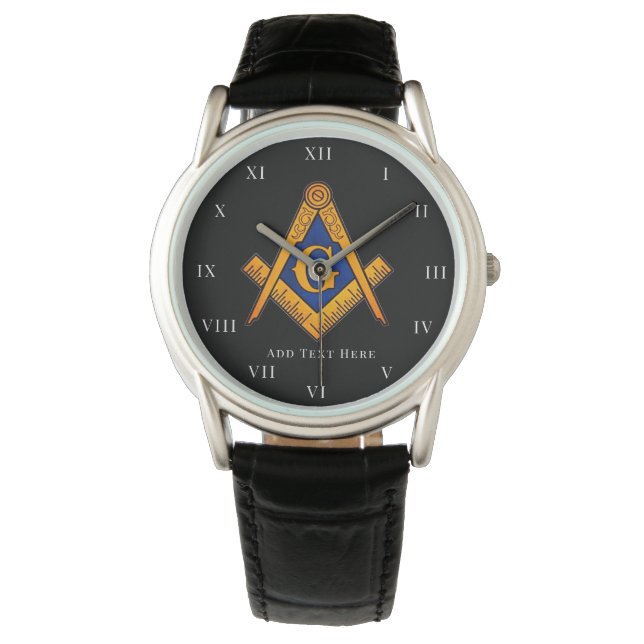 Relógio Freemason Square e Compass Charity Masonic Watch (Frente)