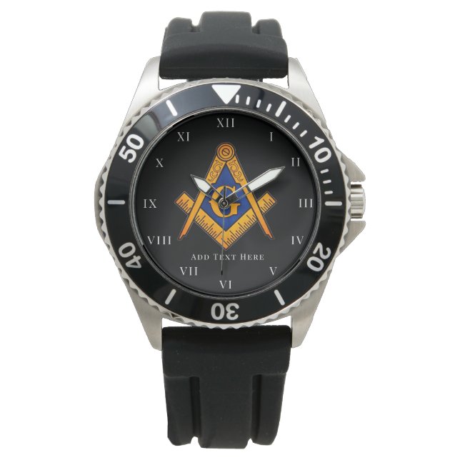 Relógio Freemason Square e Compass Charity Masonic Watch (Frente)