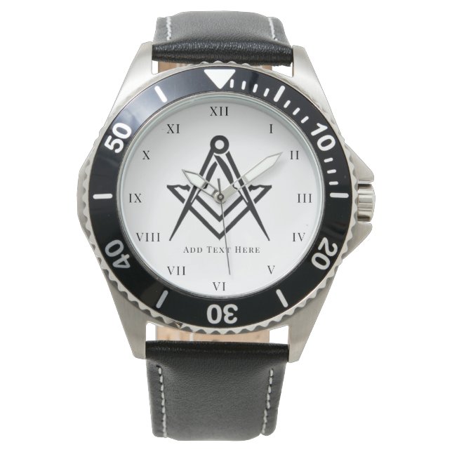 Relógio Freemason Square e Compass Charity Masonic Watch (Frente)