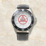 Relógio Freemasonry Sagrado Arch Freemason Masonic<br><div class="desc">Santo Arco Real,  Freemason,  Freemasonry,  caridade,  relógio de símbolo Masônico. Personalize com seu próprio texto.</div>
