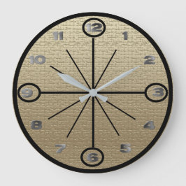 Relógio - Fundo de Linen com Numerais Metálicos