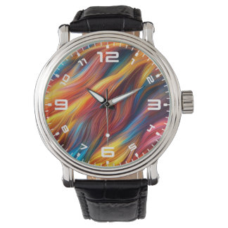 Relógio Fundo de Textura Colorida com Peles - 68454