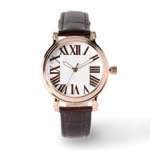 Relógio Fundo PixDezines Brown Roman Numeros/DIY.