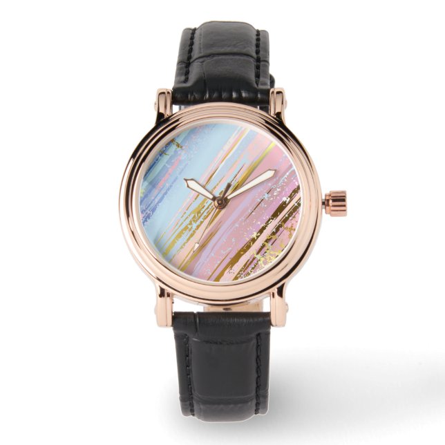 Relógio Fundo Rosa Texturizado (Frente)