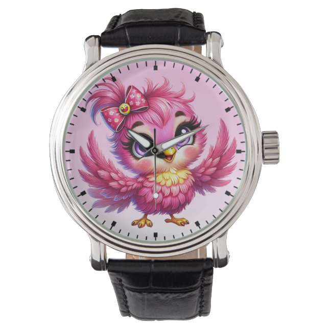 Relógio Funny Bird Cartoon Sublimation-56342 (Frente)