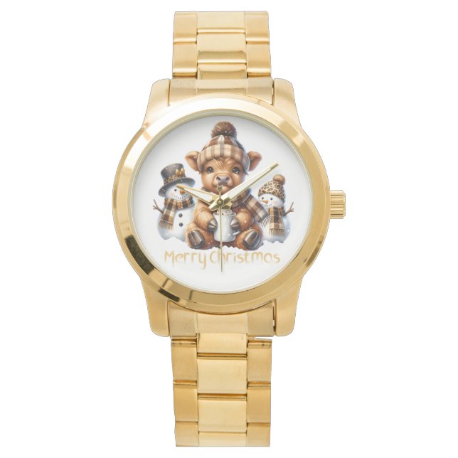 Relógio Funny Christmas Cow Watch (Frente)