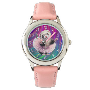 Relógio Funny Ferret em um Balé Tutu
