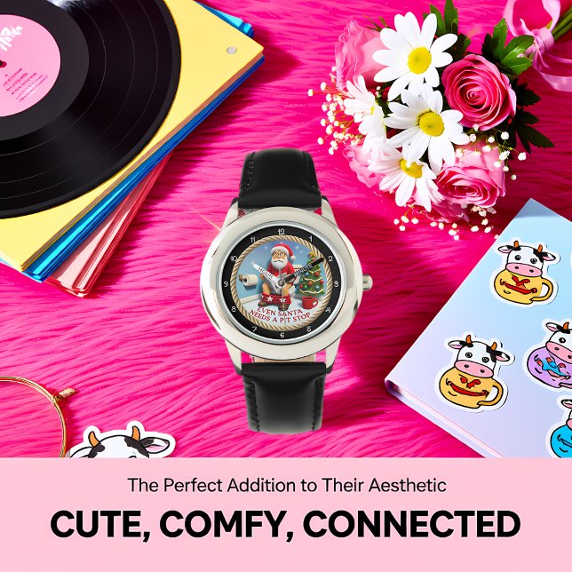 Relógio Funny Santa Pit Stop Toilet  (Criador carregado)