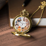 Relógio Galeria de Fotografias Personalizada<br><div class="desc">Dê um presente de eterno que fale muito de amor e memórias com nosso relógio personalizado. Este belo relógio é perfeito para o aniversário de um Dia de os pais ou avô,  com seis fotos personalizadas e texto personalizado para celebrar momentos queridos.</div>