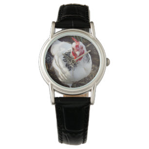 Relógio Galinha_Freckles_Ladies_Black_Leather_Watch