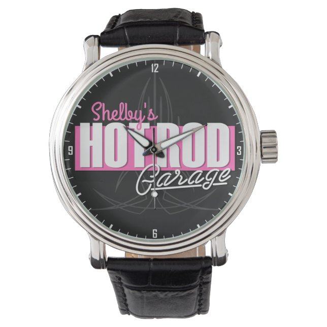 Relógio Garagem de Rod Quente Pinstripes (Frente)
