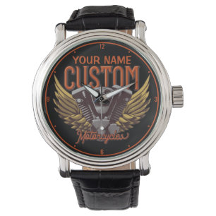 Relógio Garagem Personalizada de Eagle Wings Biker