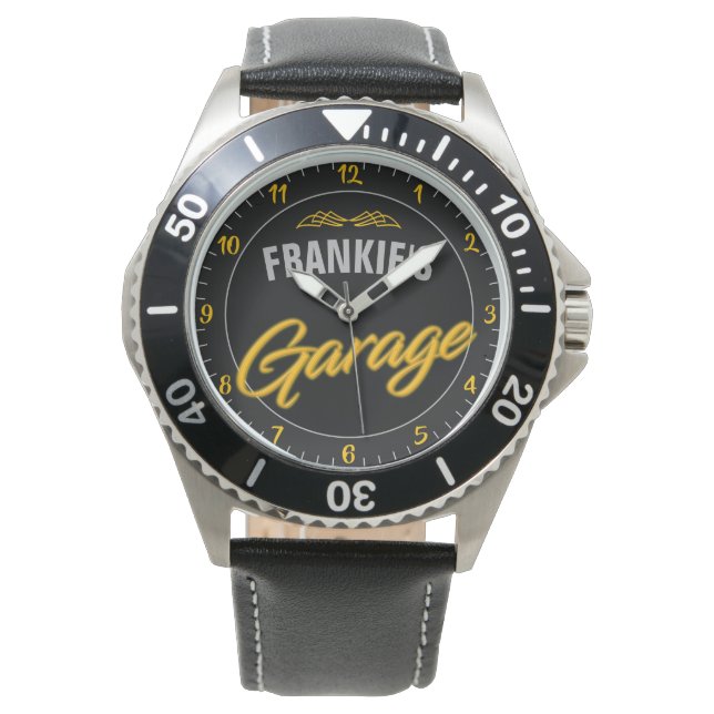 Relógio Garagem Personalizada do Biker de Estilo Neon Retr (Frente)