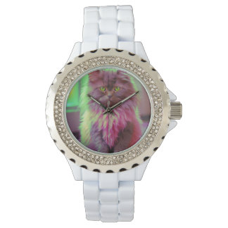 Relógio Garota de gato para amante de gato