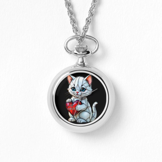 Relógio Gatinho namorados (Frente)