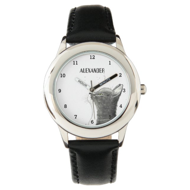 Relógio Gatinhos Bons Pretos Gatinhos Gatinhos (Frente)