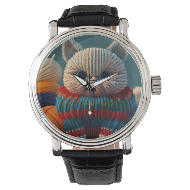 Relógio Gato Com Uma Atitude "A" Capital (Frente)