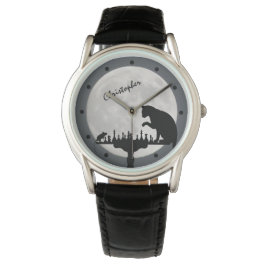 Relógio Gato de Lua Chess Completo Personalizado e Jogo de