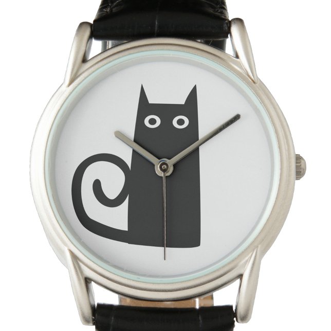 Relógio Gato Negro (Fun Black Cat watch for animal lovers)